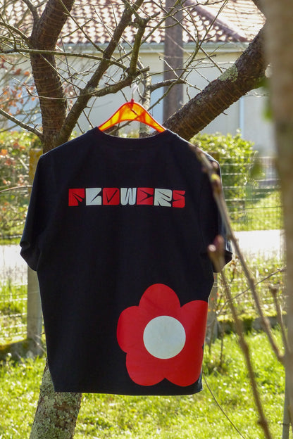 Flowers T-shirt Black